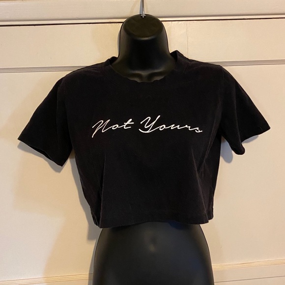 Betty and Veronica Black “Not Yours” CropTop S - Picture 2 of 8